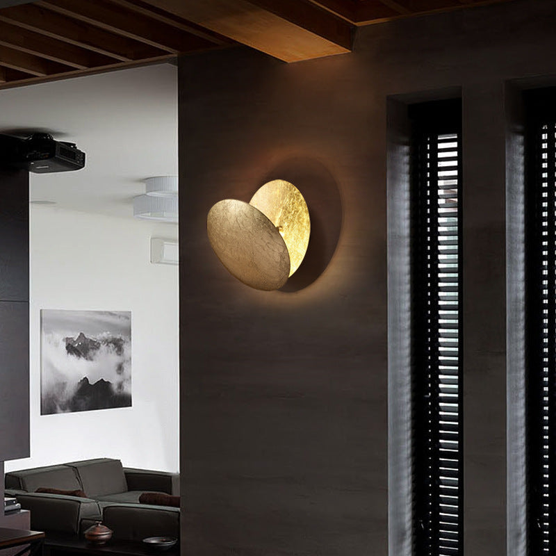 Elif Moderne Ronde LED Wandlamp Rood/Brons/Goud Metaal Slaap/Eet/Woonkamer