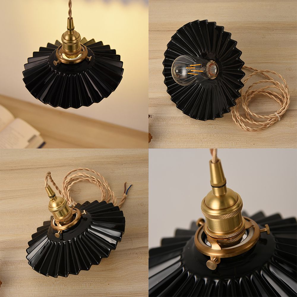 Alessio Industriële Vintage Rustieke Metalen Hanglamp Zwart/Wit