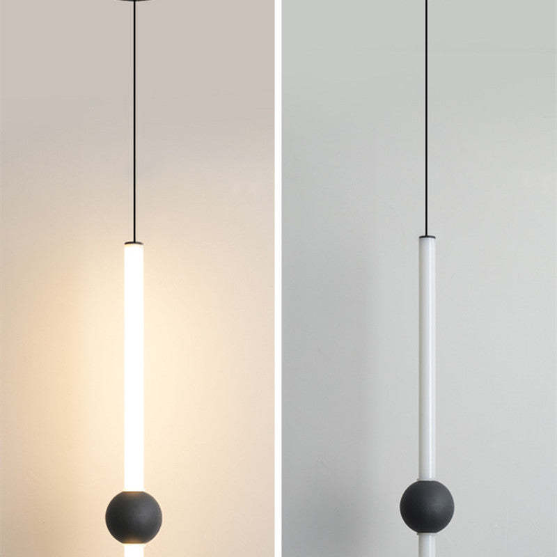 Edge Minimalistisch LED Hanglampen Zwart Wit Metaal Glas Eetkamer