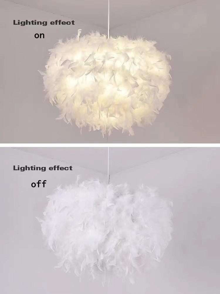 O'Moore Moderne Design Nordic Art Deco Hanglamp Wit/Roze Metaal/Veer Woon/Slaap/Eetkamer