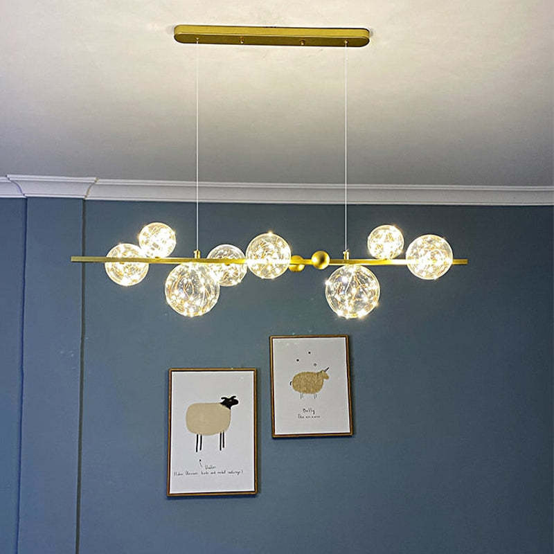 Valentina Modern Cirkel Round Metaal Glas Hanglampens Woonkamer Slaapkamer