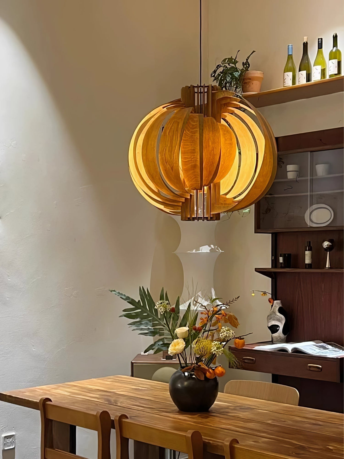Ivraeus Premium elegantie Ring Houten hanglamp