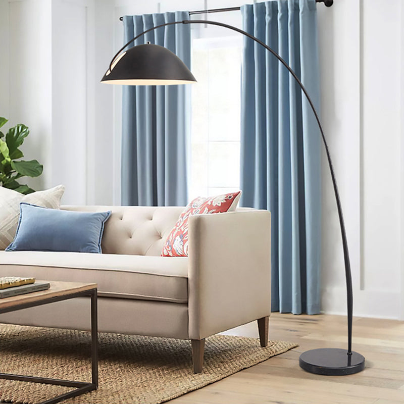 Avi Ronde Moderne LED Vloerlampen Zwart Metaal Eetkamer Slaapkamer