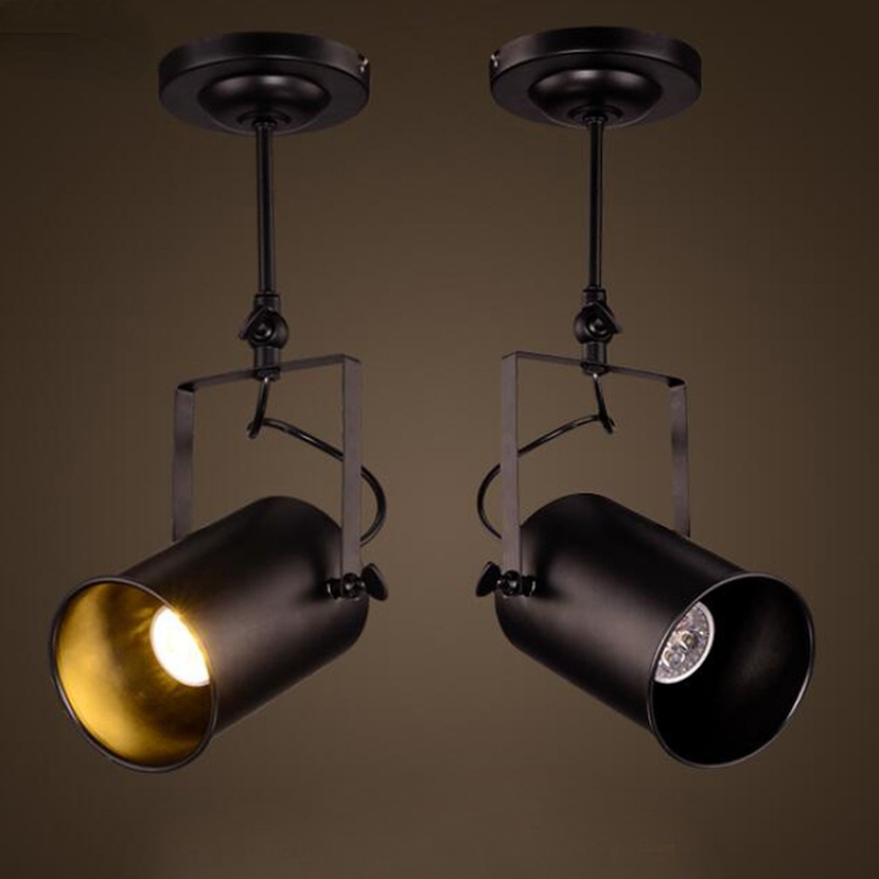 Alessio Vintage Verstelbare Semi-inbouwplafondlamp, Zwart Woonkamer