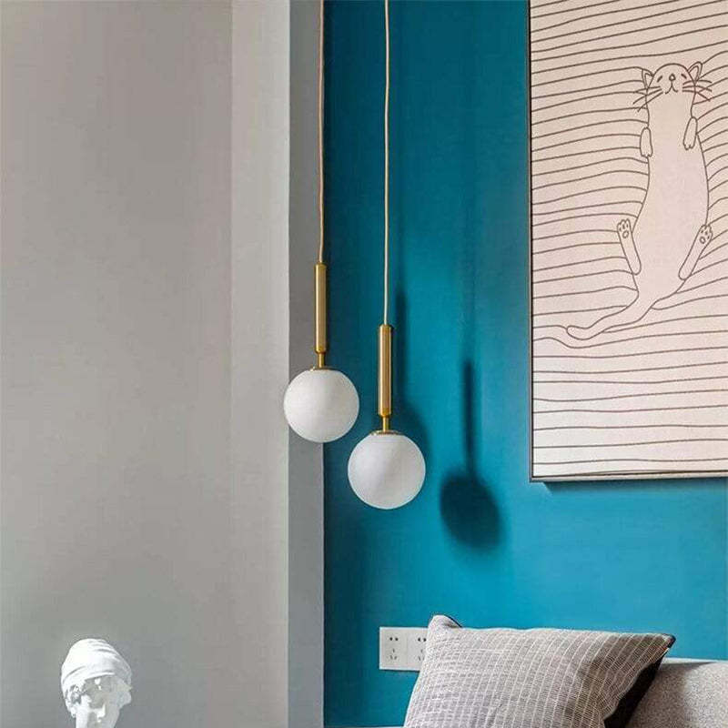 Valentina Modern LED Hanglampen Zwart Wit Metaal Glas Eetkamer