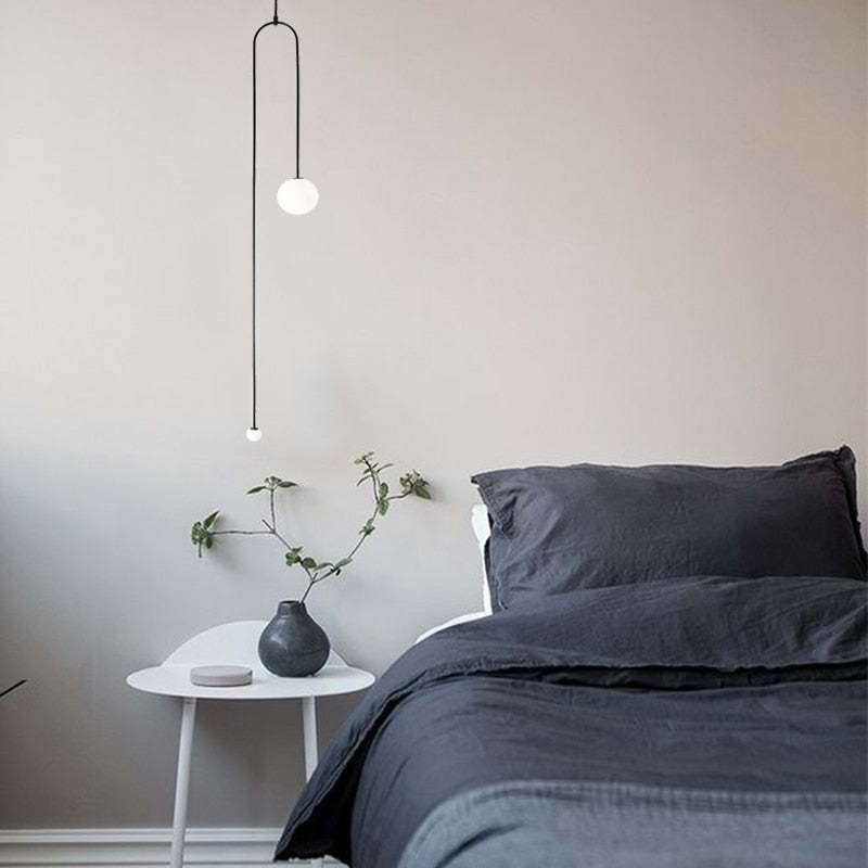 Avi Design Ronde Hanglampen Wit Zwart Metaal Eetkamer Slaapkamer