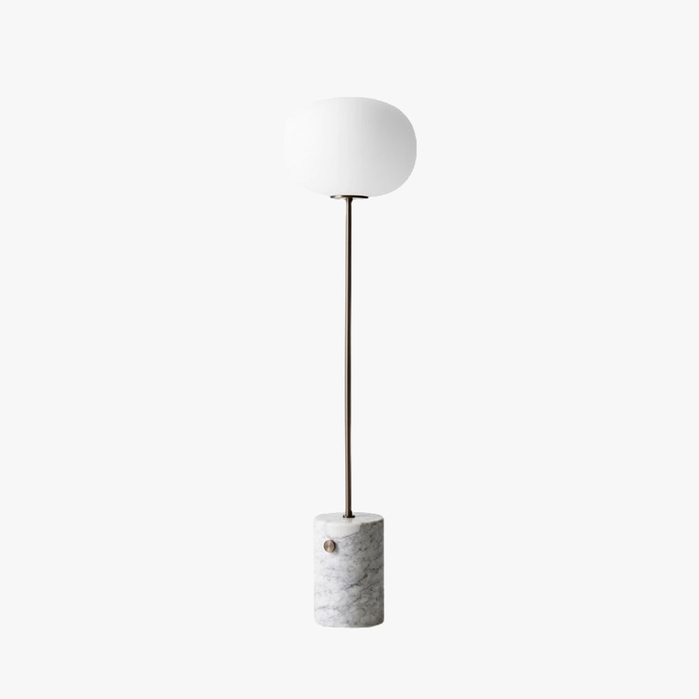 Valentina Moderne Globe Metalen Marmeren Vloerlamp Zwart/Brass Slaapkamer/Woonkamer