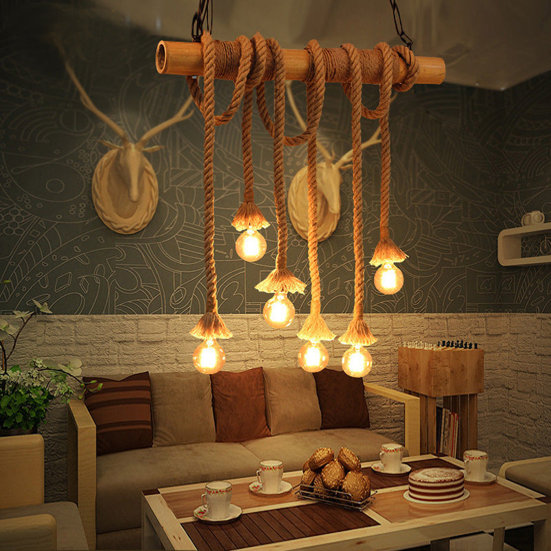 Alessio Retro LED Harajuku-stijl Hanglampen Hout Slaapkamer/Woonkamer