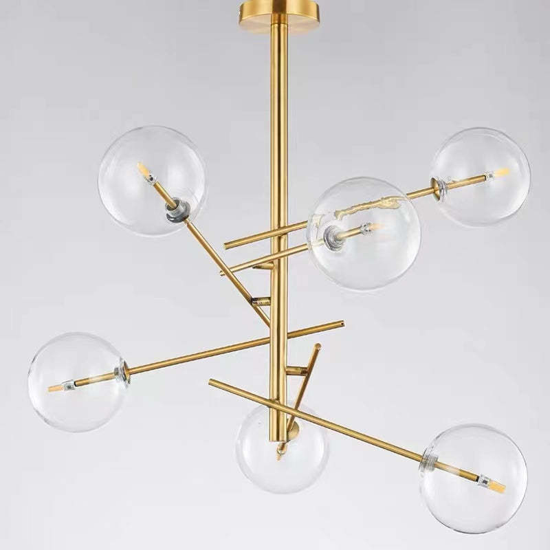 Valentina Modern Ronde LED Hanglamp Goud/Transparant Metaal/Glas Slaap/Eet/Woonkamer