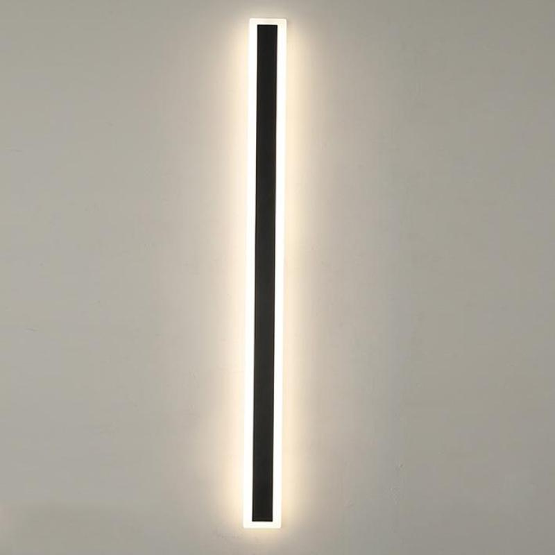 Edge Moderne Rechthoekig LED Wandlamp Zwart Metaal/Acryl Tuin/Stoeprand/Balkon