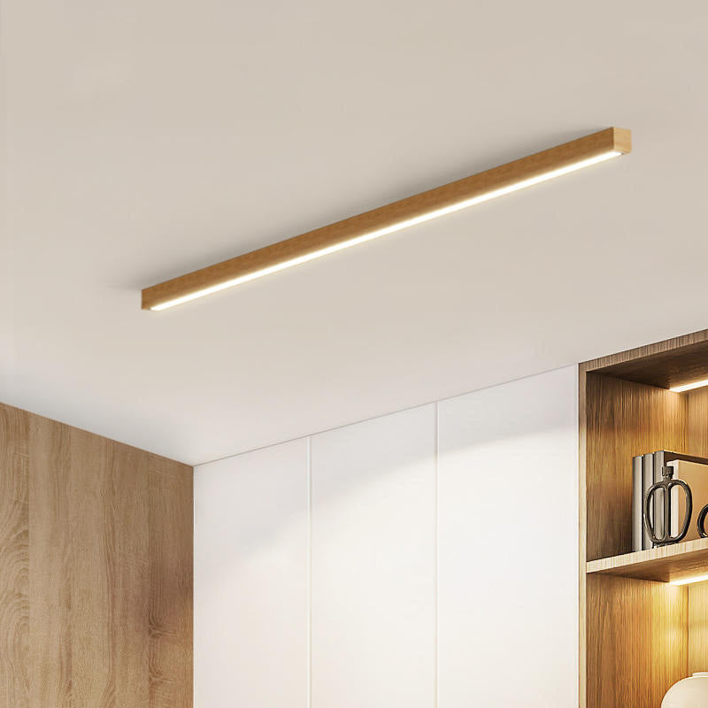 Edge Moderne LED Plafondlampen Houten Metaal Slaapkamer Woonkamer