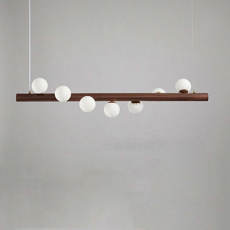 Valentina Hanglampen Bubble, Houten & Glas
