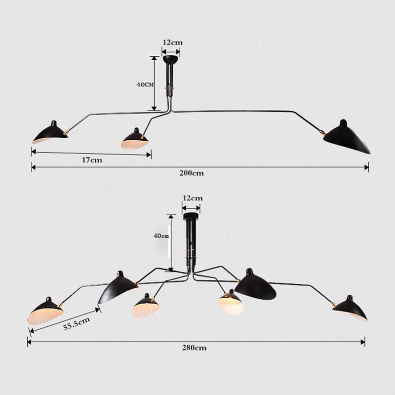 Schmitt Design LED Hanglampen Zwart Metaal Woonkamer Slaapkamer