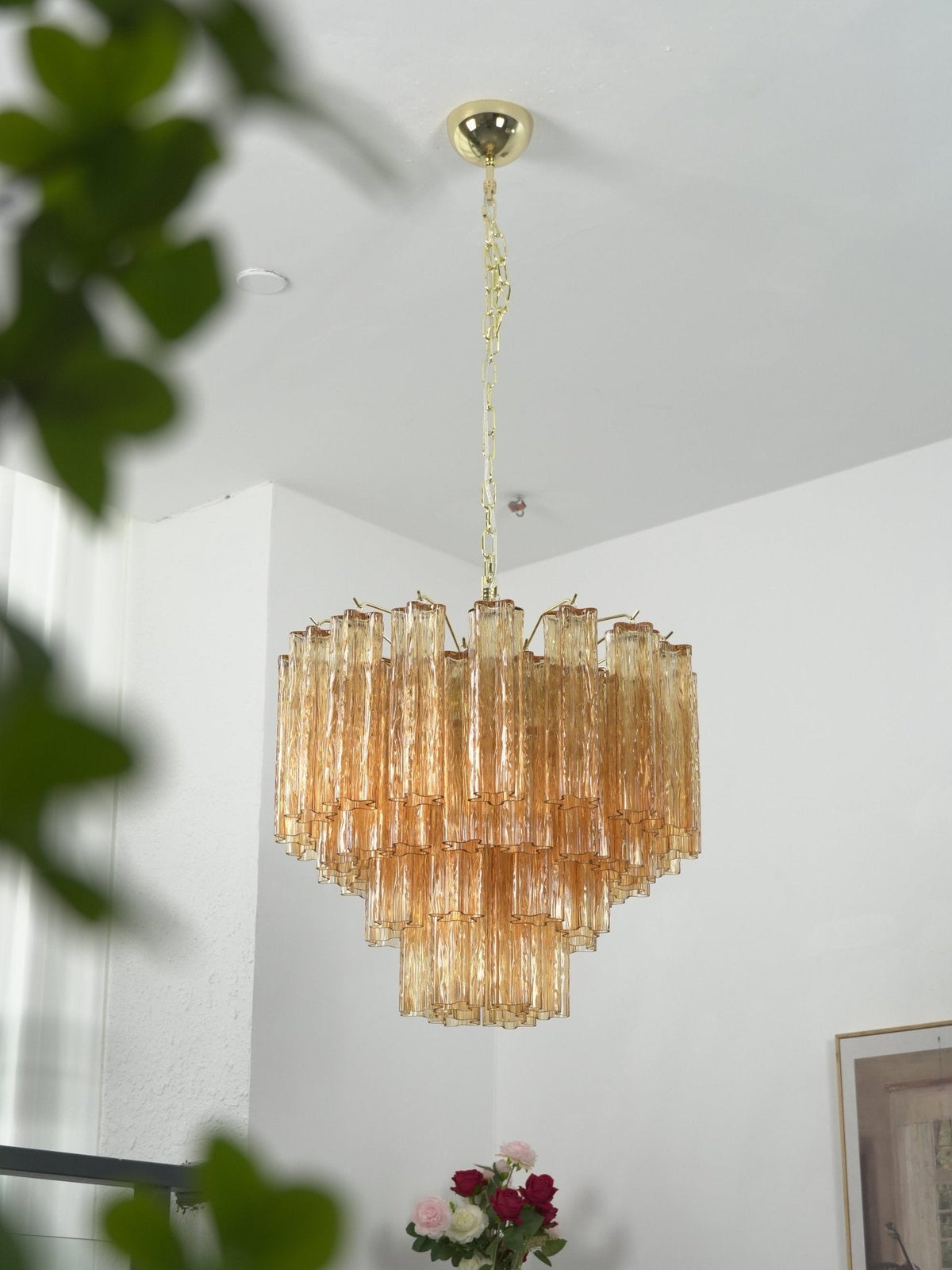 Bexy Kroonluchter met Cascade-effect van matglas