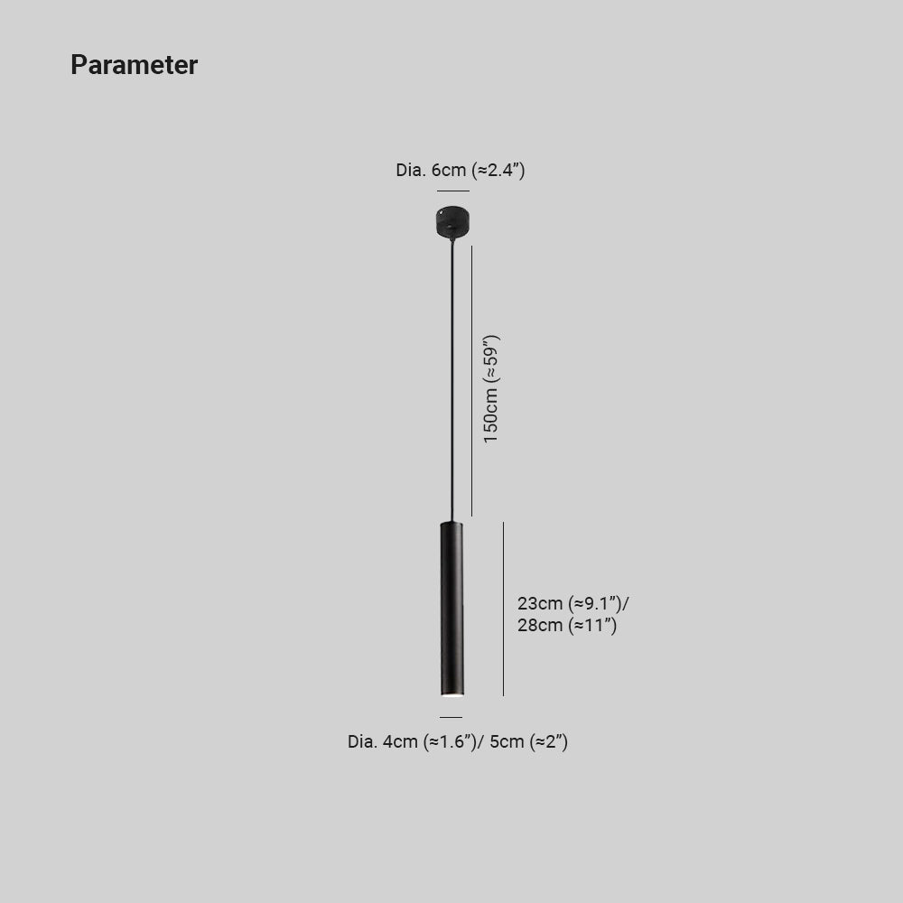Edge Minimalistische LED Hanglamp Zwart Woon/Slaapkamer Eettafel Metaal 9cm/11cm