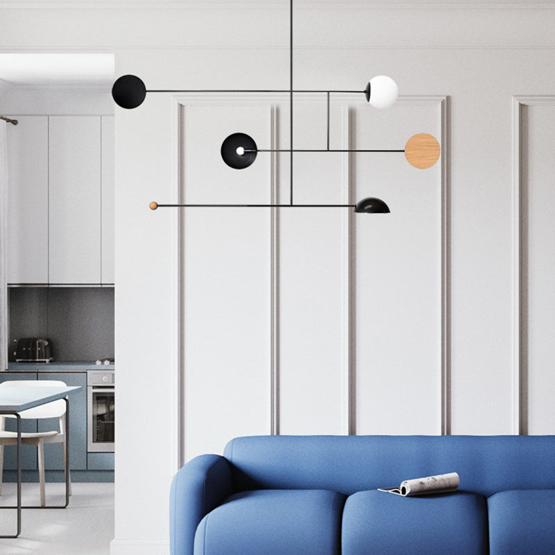 Avi Minimalistische Ronde Metalen LED Hanglamp, Eetk/Woonkamer