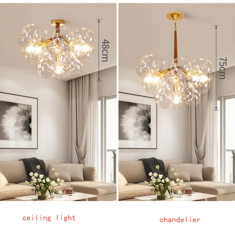 Valentina Hanglampen Transparante Bubbel Slaapkamer Woonkamer
