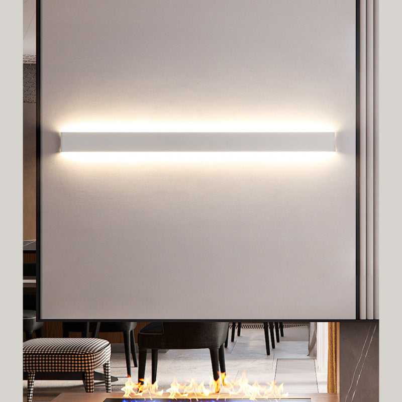 Edge Modern Minimalistisch LED Wandlamp Zwart Wit Metaal Badkamer