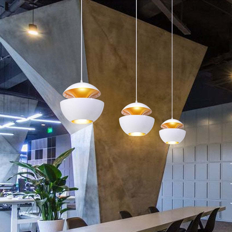 Nazifa Modene LED Hanglamp Zwart/Wit Metaal Slaap/Eet/Woonkamer