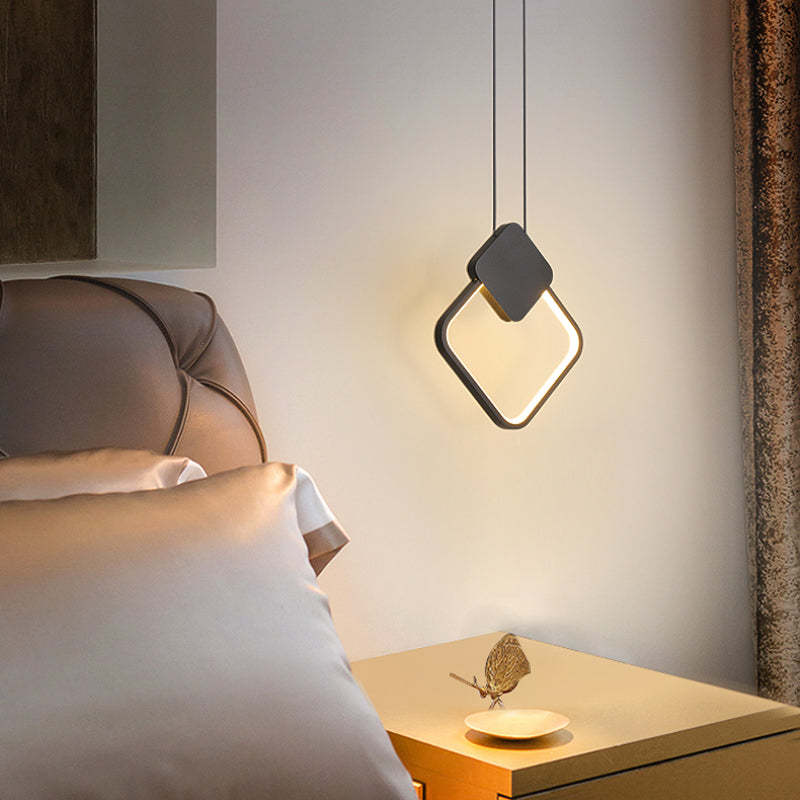 Nyla Moderne Rond LED Hanglampen Metaal/Acryl Zwart/Wit Woonkamer/Slaapkamer
