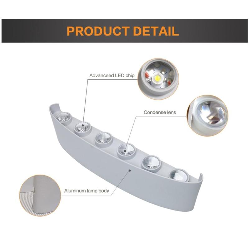 Orr Buiten Waterbestendig Metaal LED Wandlampen Zwart/Wit Tuin