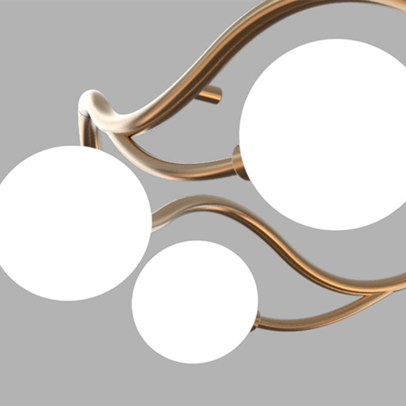 Valentina Ronde LED Hanglampen Messing Metaal Glas Woonkamer Eetkamer