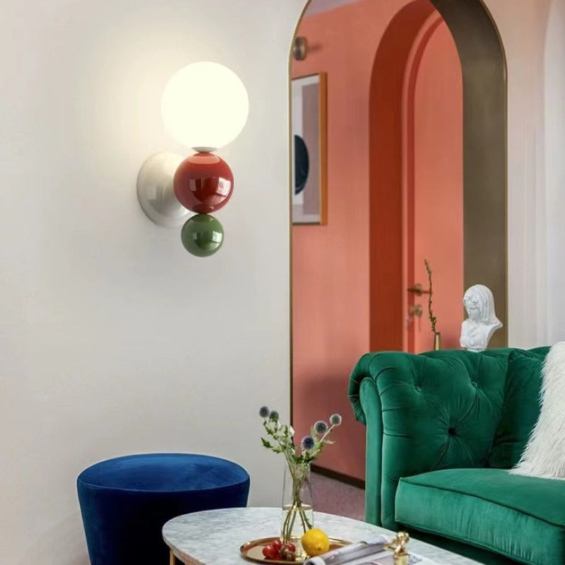 Valentina Modern Kleine LED Wandlampen Wit Metal Glas Slaapkamer