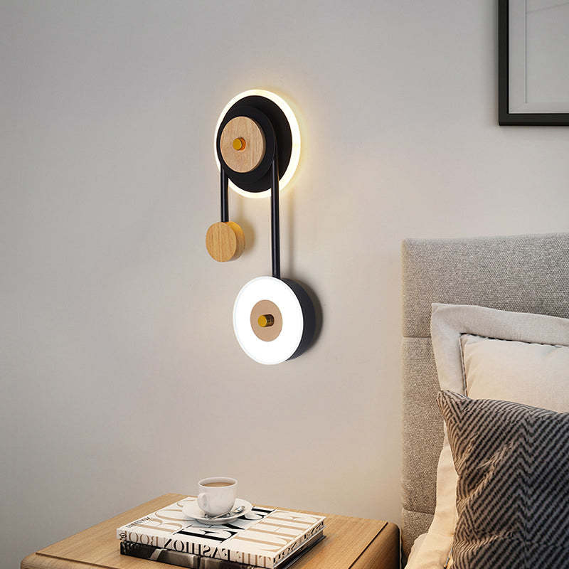 Nielsen Design LED Wandlampen Wit Zwart Metaal Hout Eetkamer Slaapkamer