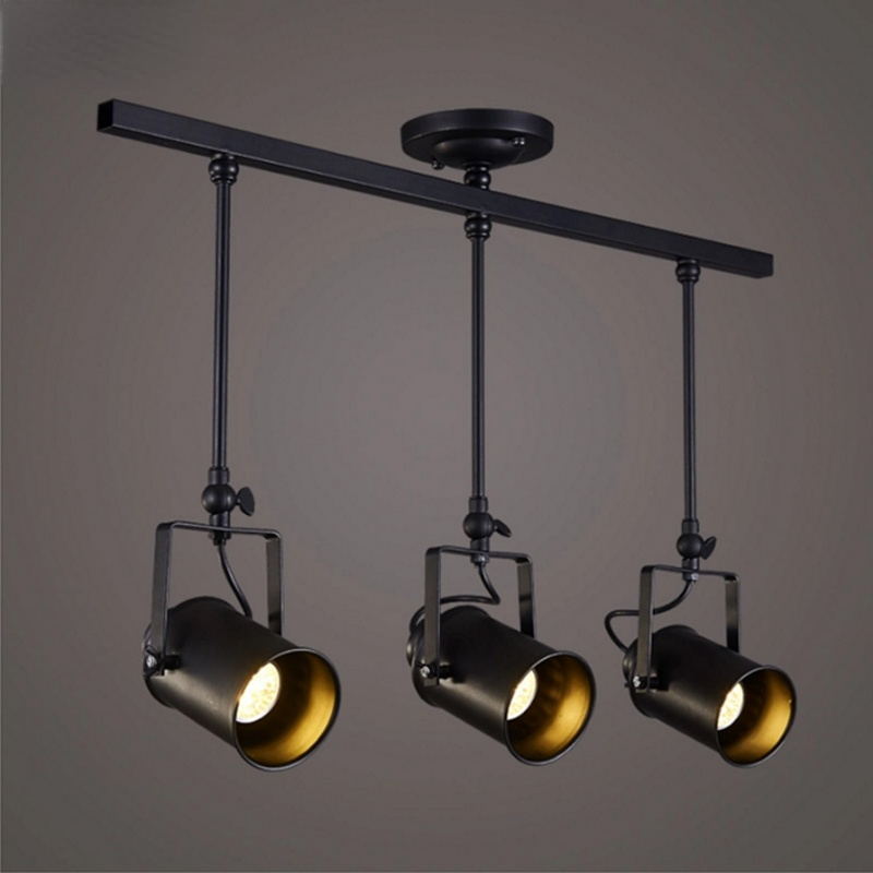 Alessio Vintage Verstelbare Semi-inbouwplafondlamp, Zwart Woonkamer