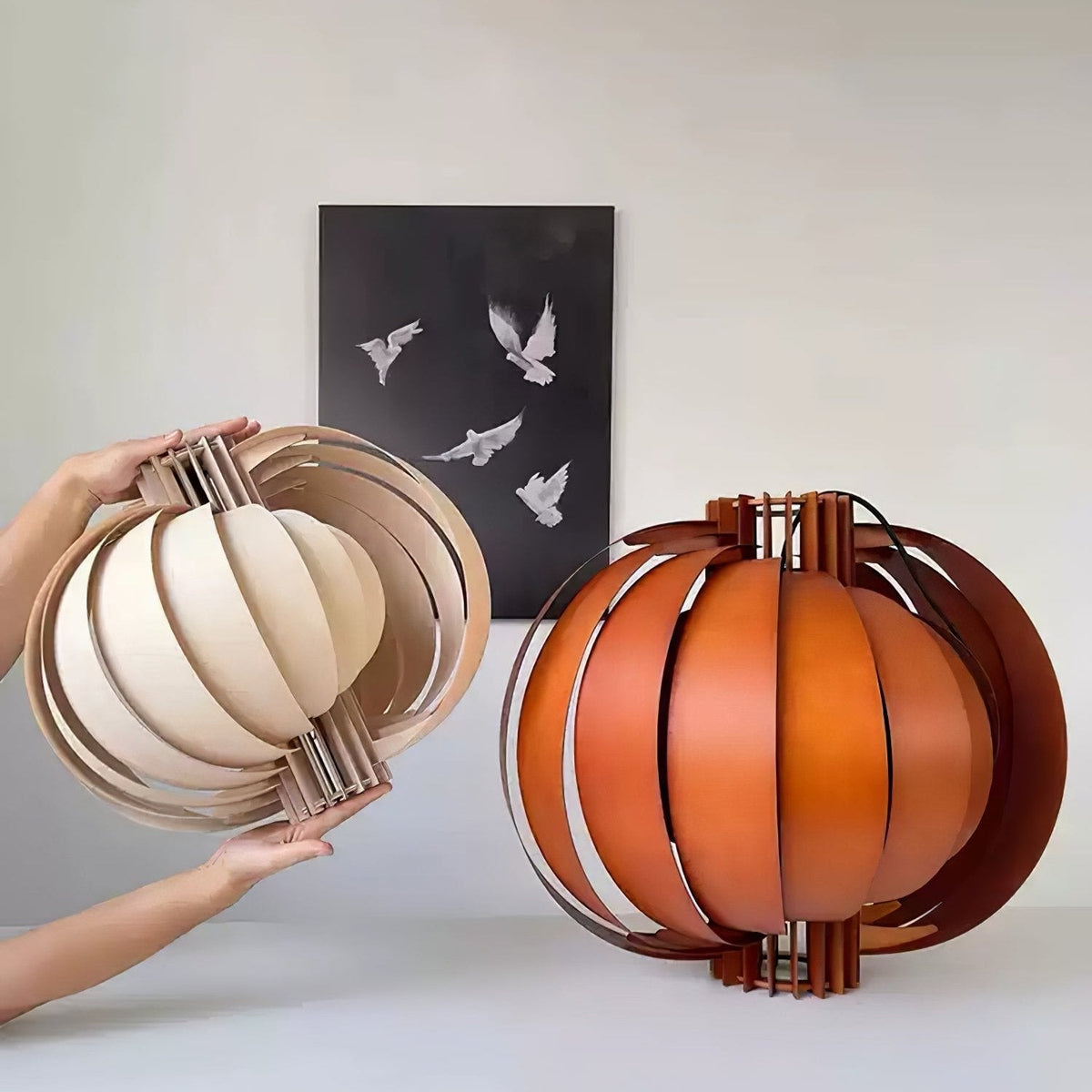 Ivraeus Premium elegantie Ring Houten hanglamp