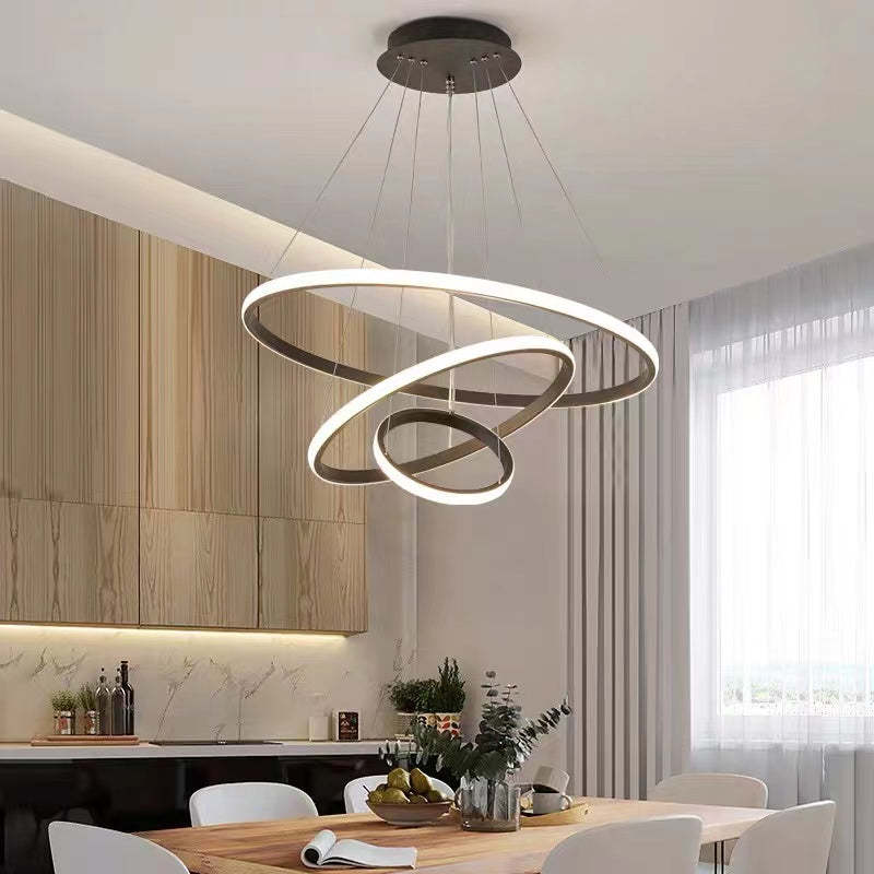 Arisha Moderne LED Hanglampen Wit Buitenste Verlicht 2/3/4 Ringen