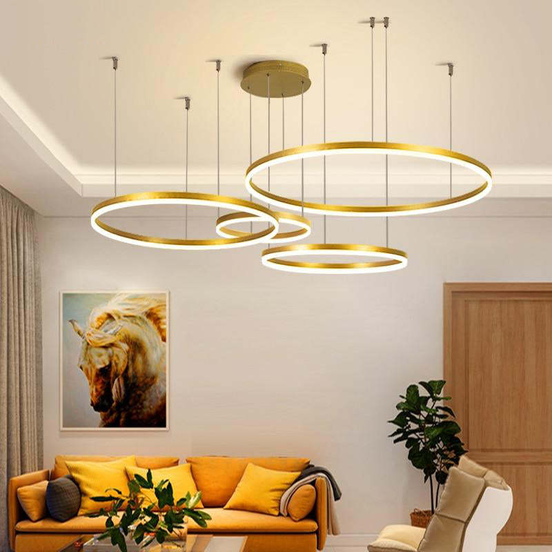 Arisha Moderne Grote  Hanglampen Wit Metaal Slaapkamer  Woonkamer Tir-Cirkel
