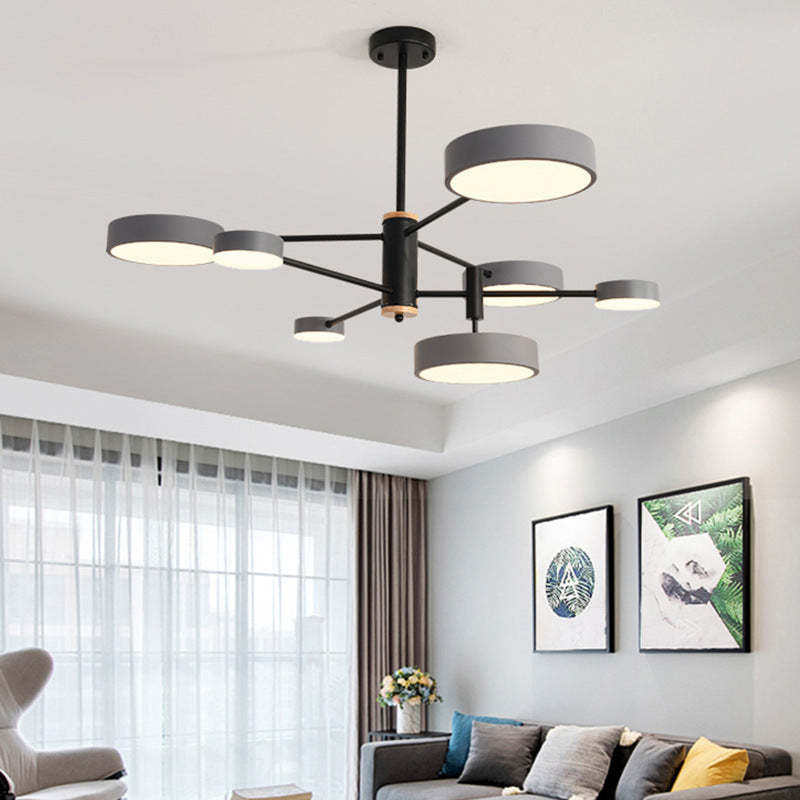 Sienna Moderne LED Hanglampen Grijs Wit Goud Metaal Slaap/Woon/Eetkamer