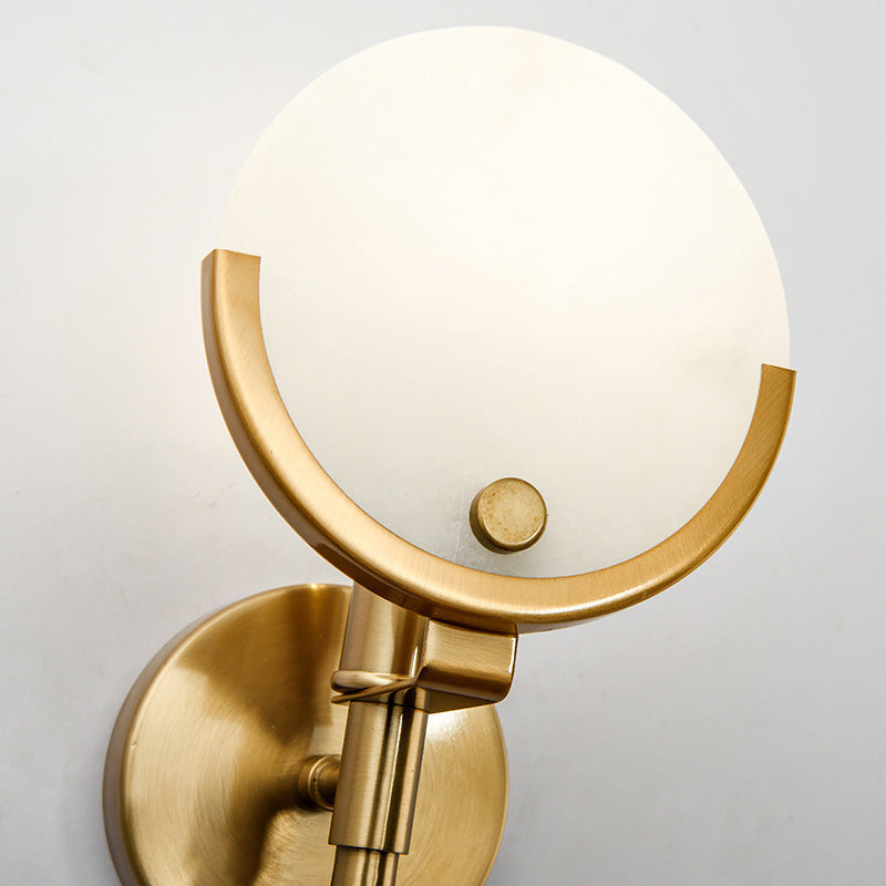 Valentina Ronde Design LED Wandlampen Wit Goud Metaal Eetkamer Woonkamer