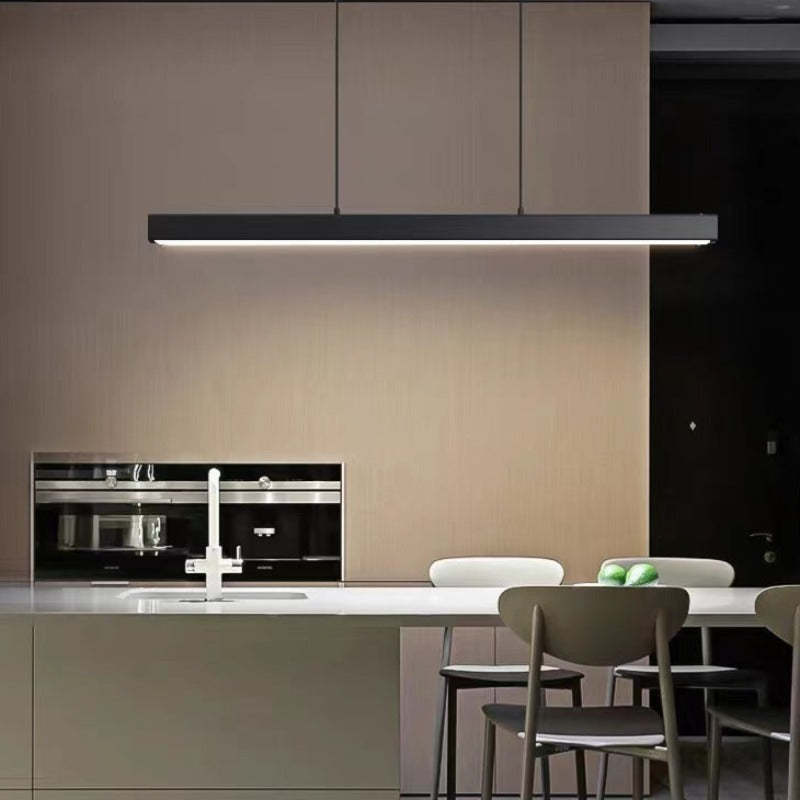Edge Industriele LED Hanglamp Zwart Woonkamer Eettafel Metaal Acryl
