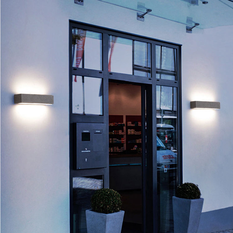 Edge Moderne Bar LED Metaal/Acryl Wandlamp Zwart/Wit Tuin