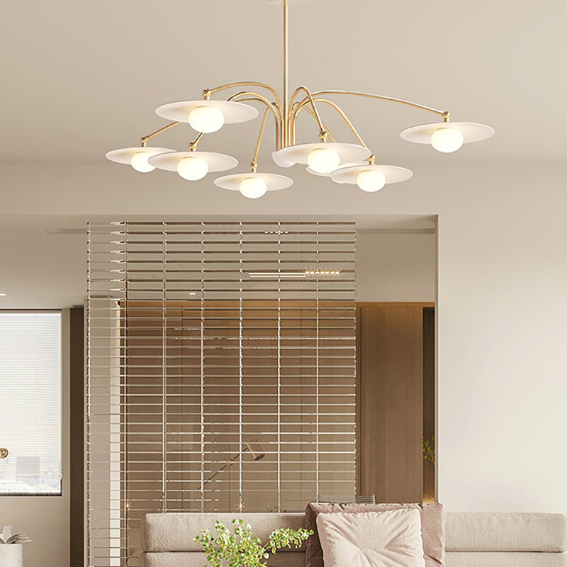 Cairns Ronde Moderne LED Hanglampen Wit Metaal Glas Slaapkamer