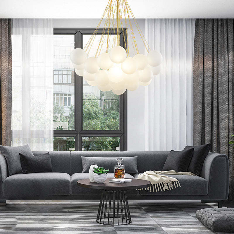 Valentina Design Bol LED Hanglamp Metaal/Glas Zwart/Goud Slaap/Eet/Woonkamer