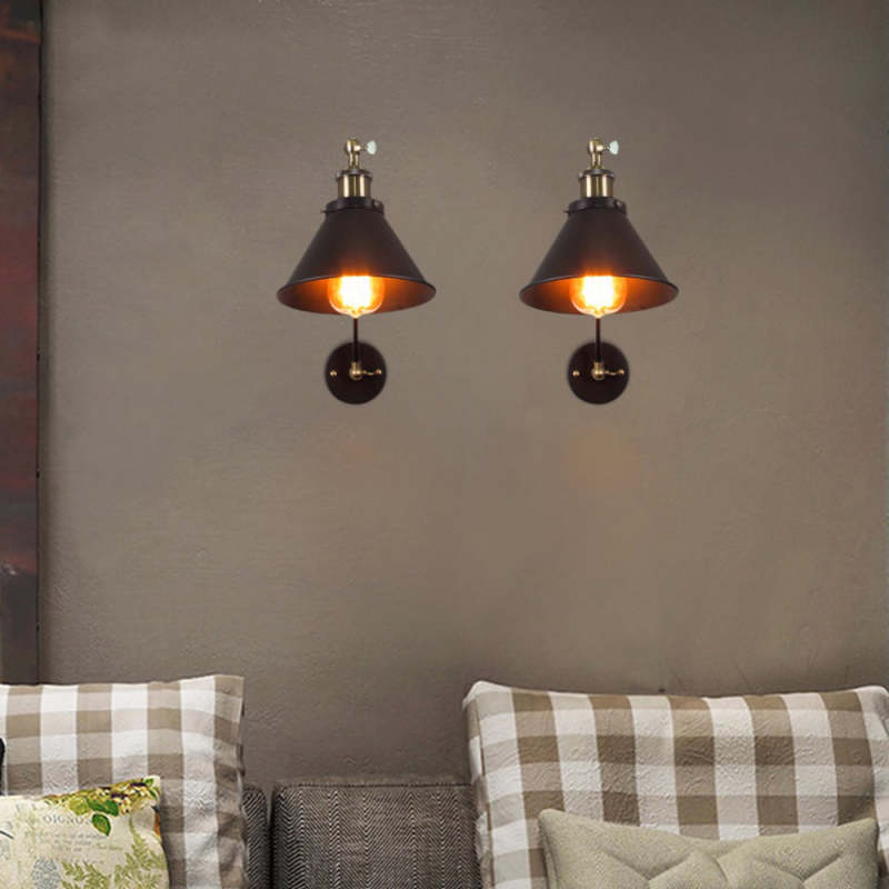 Brady Retro Ronde LED Wandlampen Metaal Slaapkamer Woonkamer