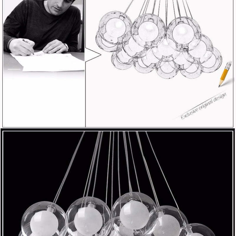 Valentina Ronde LED Hanglampen Wit Metaal Glas Slaapkamer Eetkamer