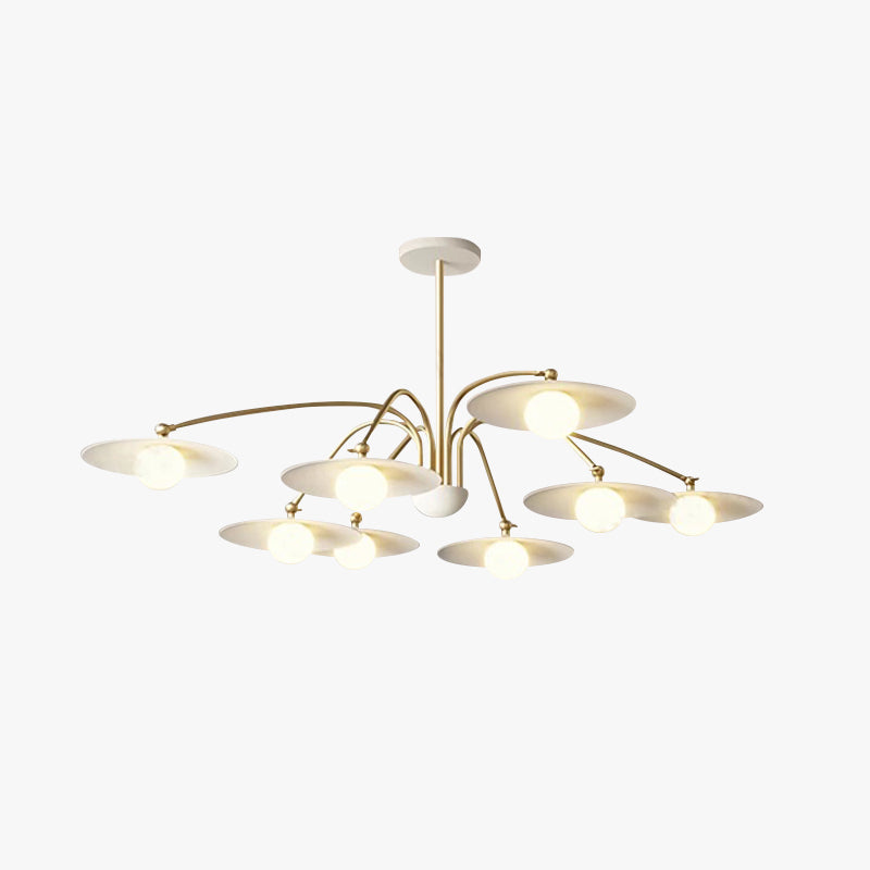 Cairns Ronde Moderne LED Hanglampen Wit Metaal Glas Slaapkamer