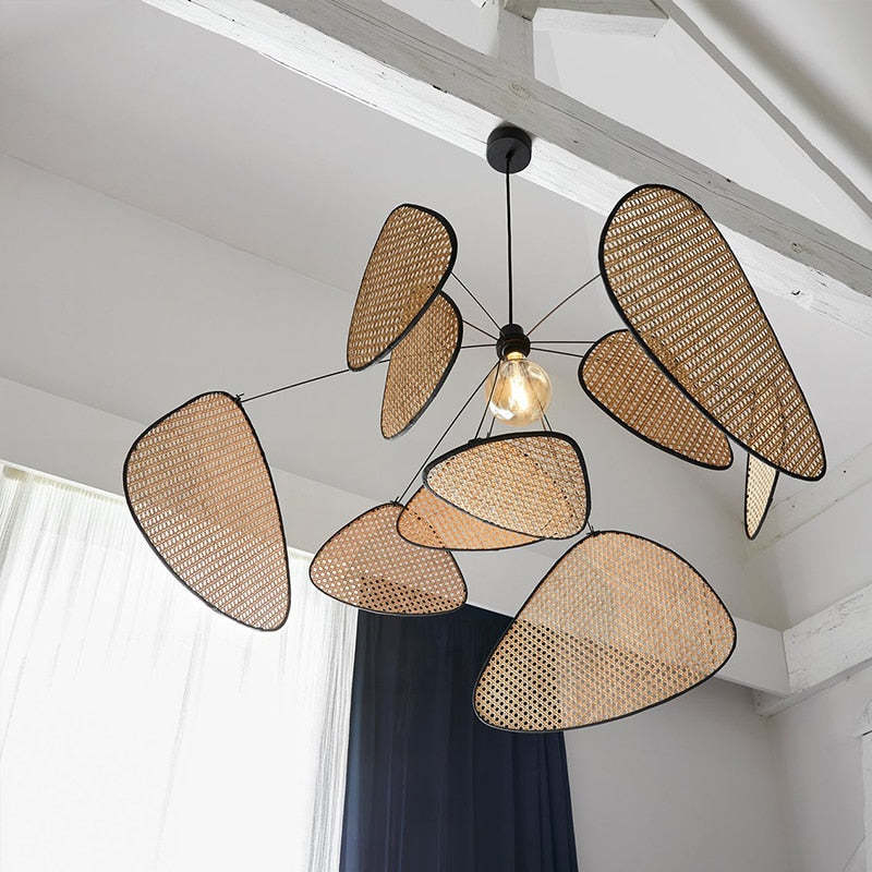 Ozawa Retro LED Hanglampen Metaal Rattan Eetkamer Woonkamer