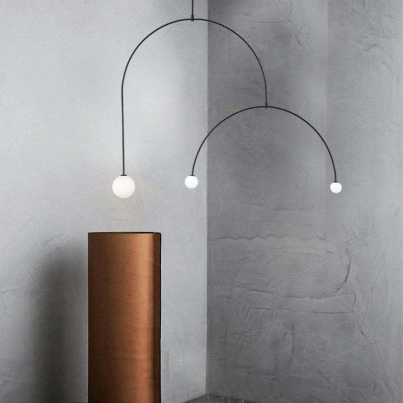 Avi Design Ronde Hanglampen Wit Zwart Metaal Eetkamer Slaapkamer