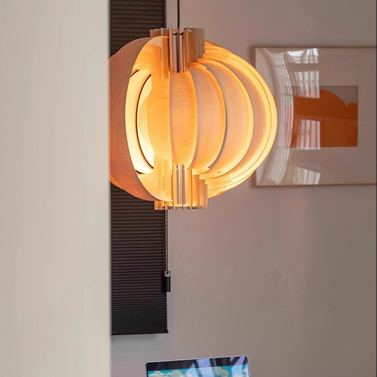 Ivraeus Premium elegantie Ring Houten hanglamp