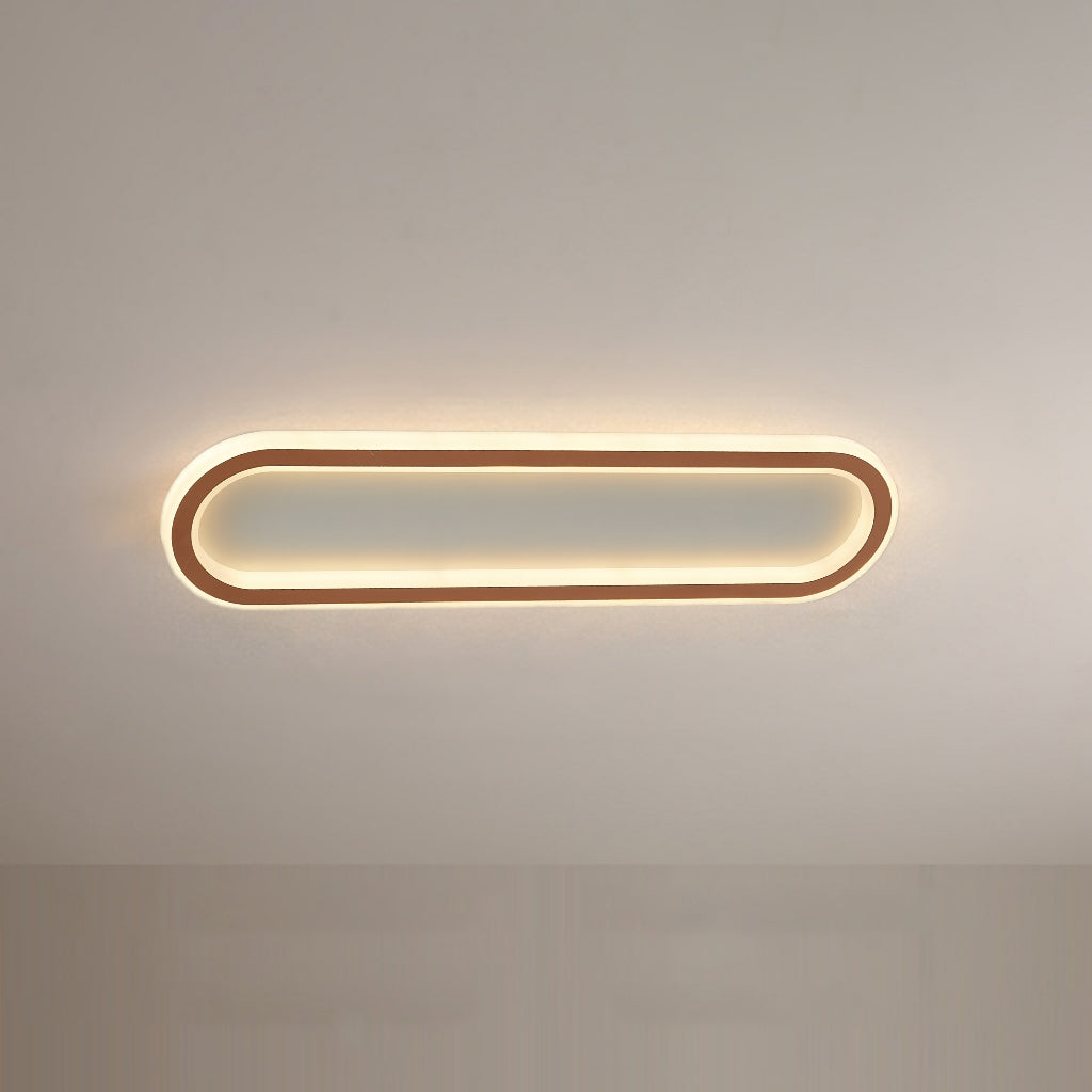 Quinn Minimalistisch Elliptische LED Plafondlamp Metaal/Acryl Zwart/Goud/Roségoud