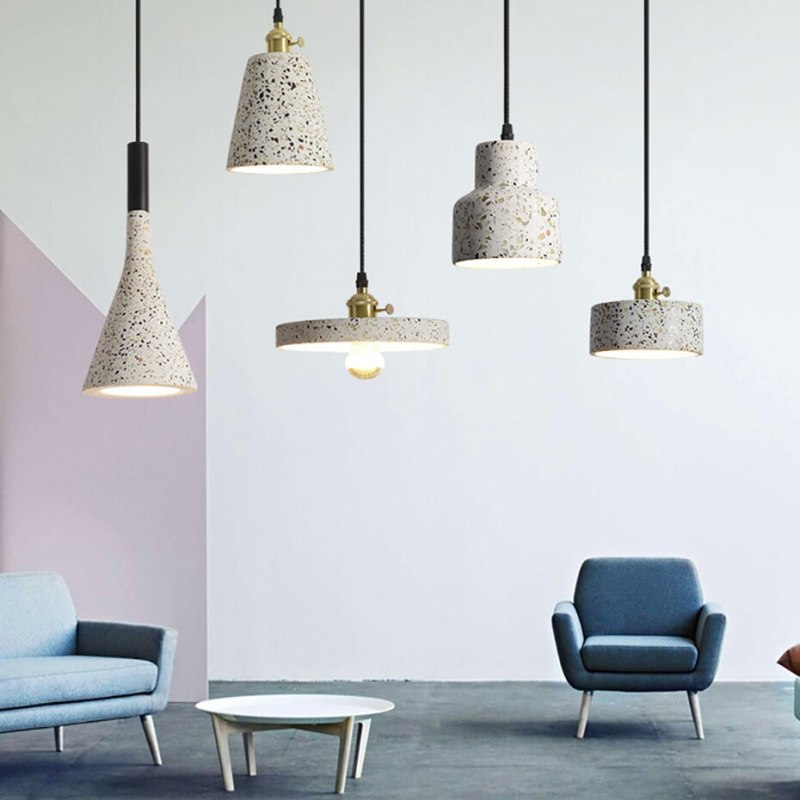 Nazifa Ronde Design LED Hanglampen Metaal Steen Keuken Eetkamer
