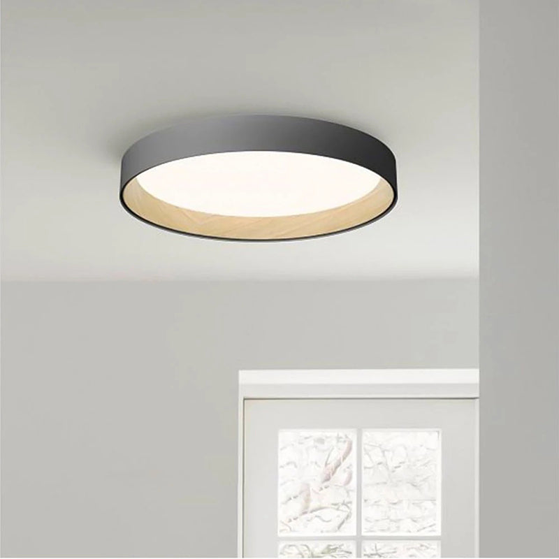 Quinn Ronde LED Plafondlampen Zwart Wit Acryl Metaal Eetkamer Slaapkamer