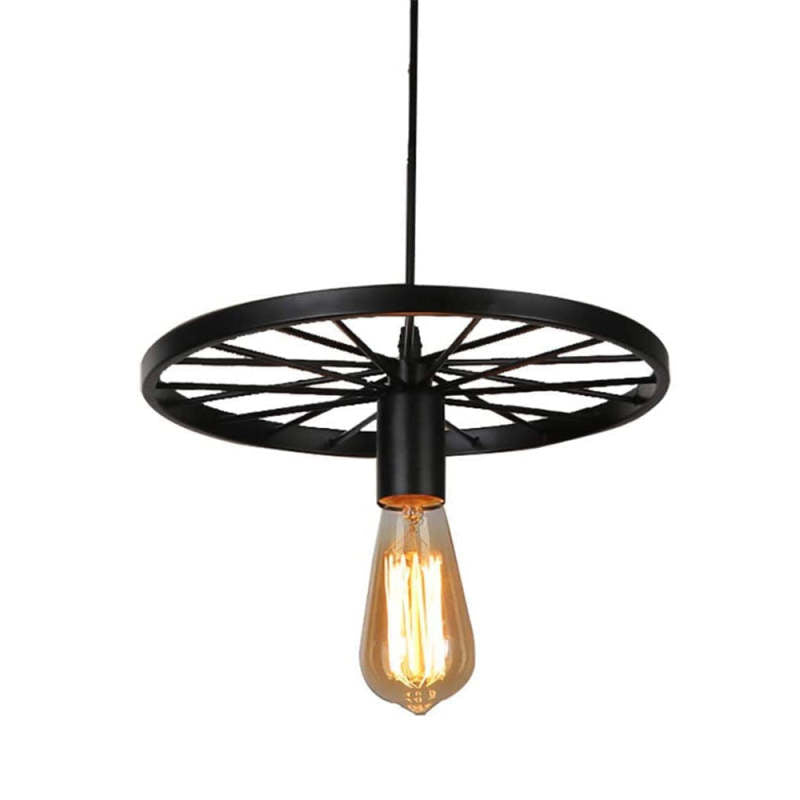 Alessio Retro LED Hanglampen Loft Zwart Rust Metaal Woonkamer