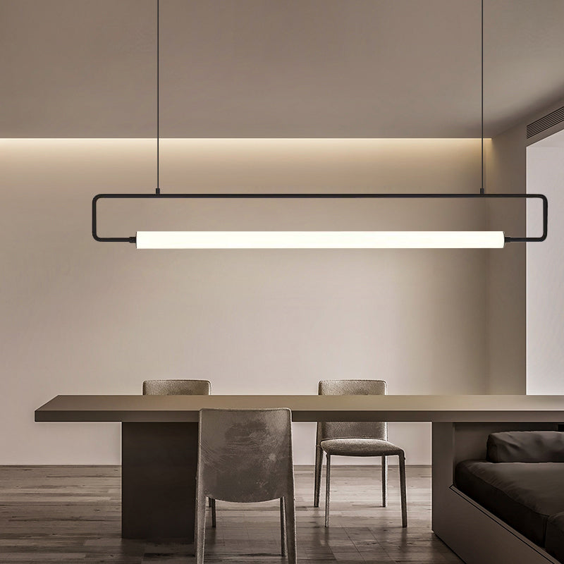 Edge Moderne LED Hanglamp Zwart/Goud Metaal Acryl Woon/Eetkamer