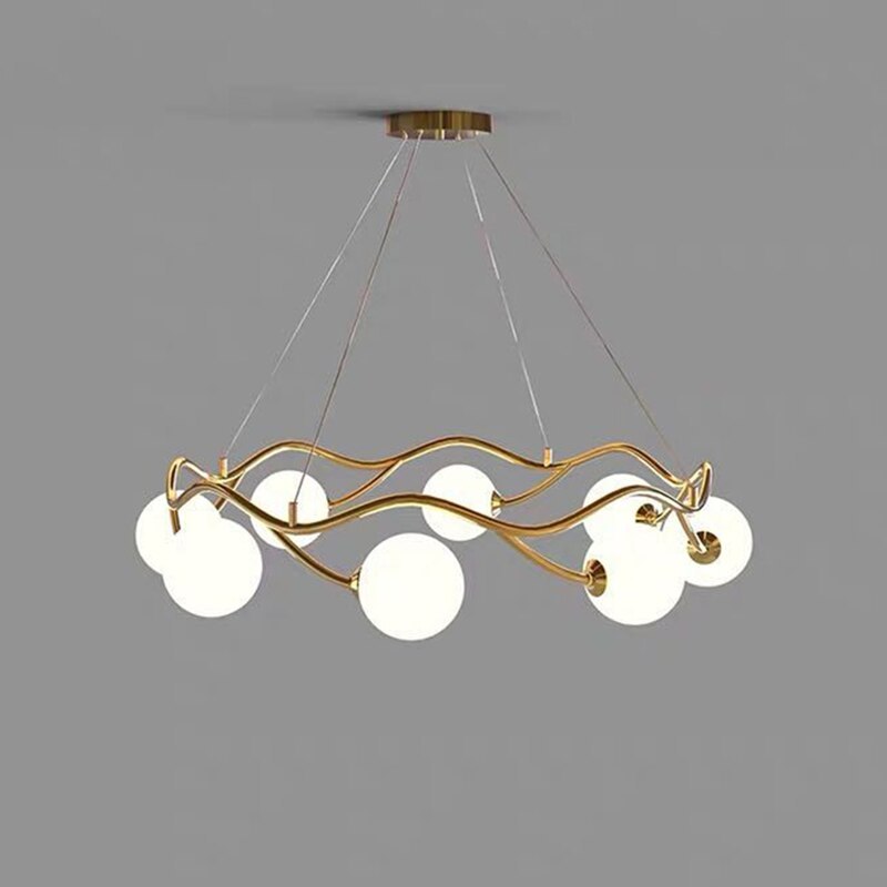 Valentina Ronde LED Hanglampen Messing Metaal Glas Woonkamer Eetkamer